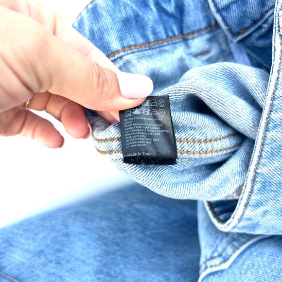 ME+EM Baggy Cargo Denim Trousers Jeans Pants Wide Leg Pockets 24 Vintage Wash - Picture 13 of 14